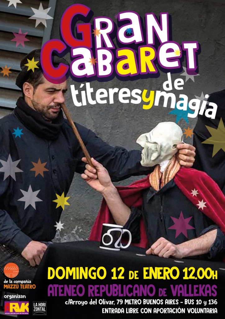 Gran cabaret de títere y magia. Espectáculo infantil