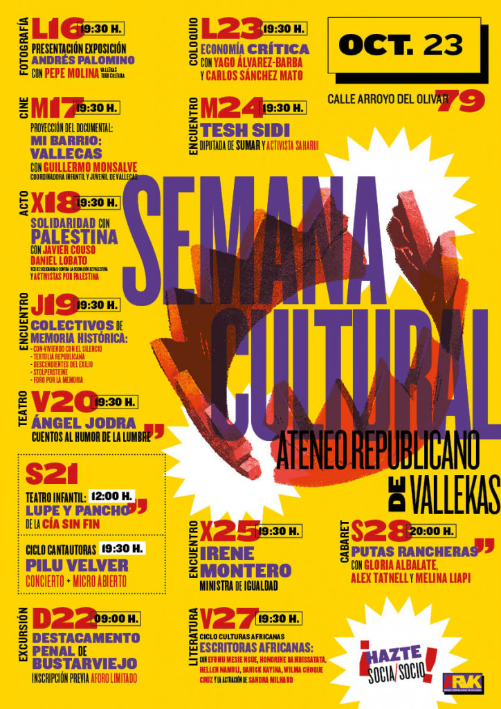 Cartel actualizado de la Semana Cultural